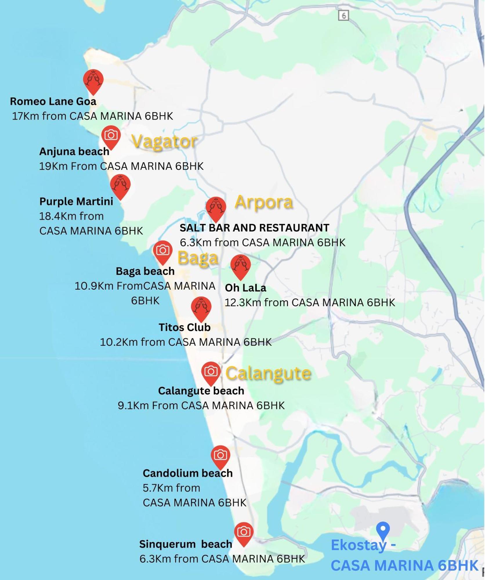 Ekostay Luxe - Casa Marina Candolim Εξωτερικό φωτογραφία